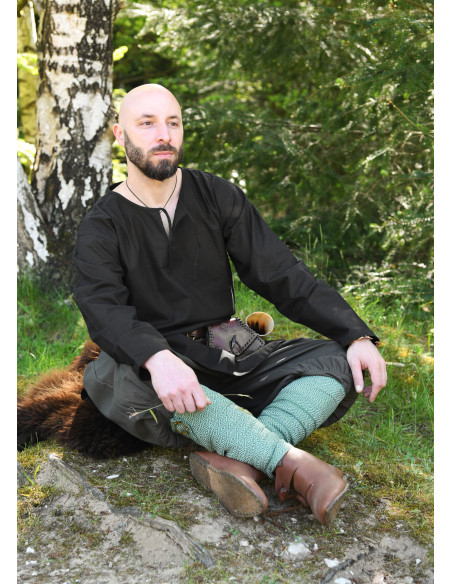 Tunique médiévale noire manches...