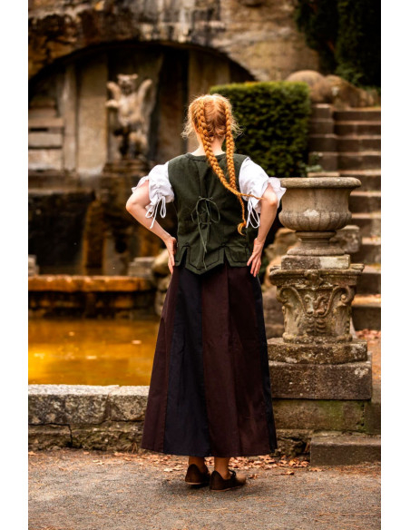 Gilet médiéval femme modèle Selma, vert