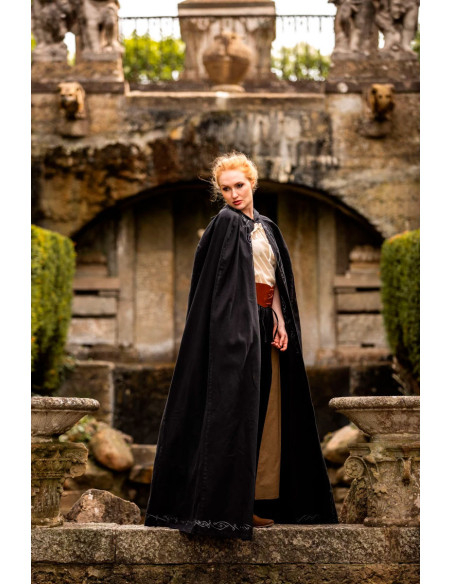 Cape médiévale Erna en coton avec...