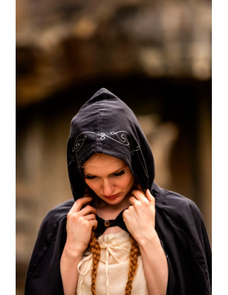 Cape médiévale Erna en coton avec...