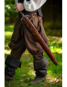 Gaine d'épée pour ceintures marron (75 cm.)