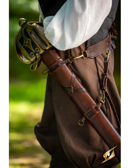 Gaine d'épée pour ceintures marron...