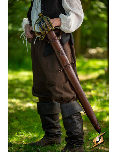 Gaine d'épée pour ceintures marron...