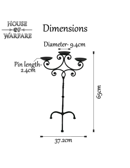 Candélabre de château médiéval forgé...