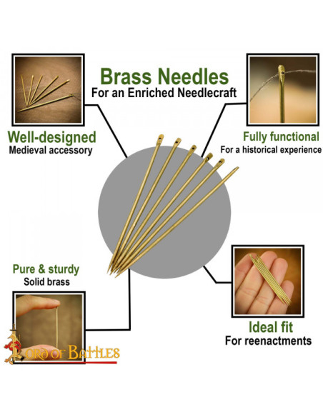 Pack de 5 aiguilles médiévales en...