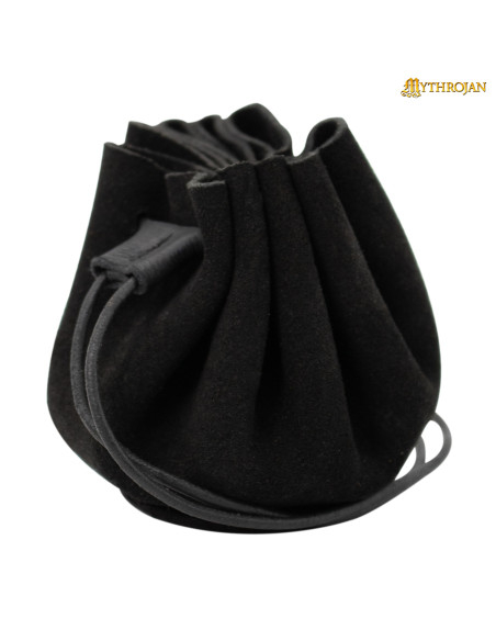 Pochette à monnaie en cuir noir...