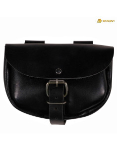 Sac ceinture médiéval modèle Cambrioleur en cuir noir