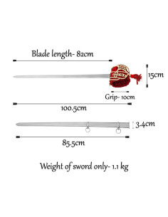 Épée de panier écossaise avec fourreau (100,5 cm.) 2
