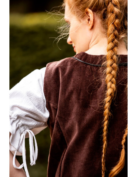 corsage médiéval marron