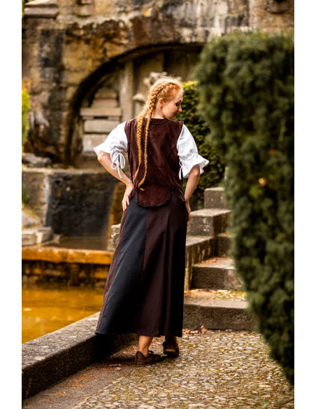 corsage médiéval marron