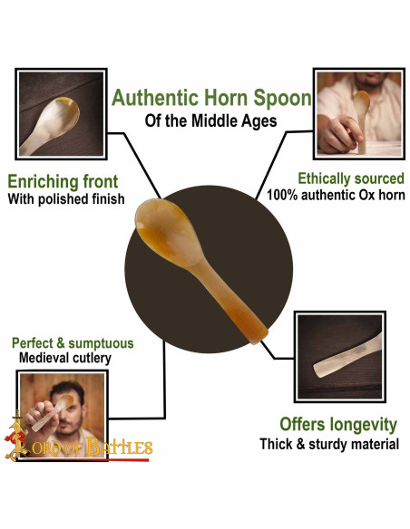 Ensemble de 2 cuillères en corne...