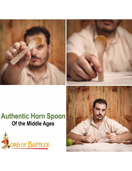 Ensemble de 2 cuillères en corne...