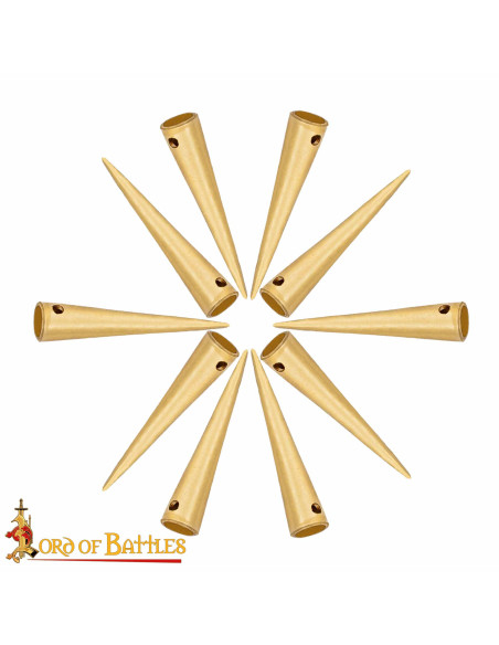 Pack de 10 aglets médiévaux en laiton...