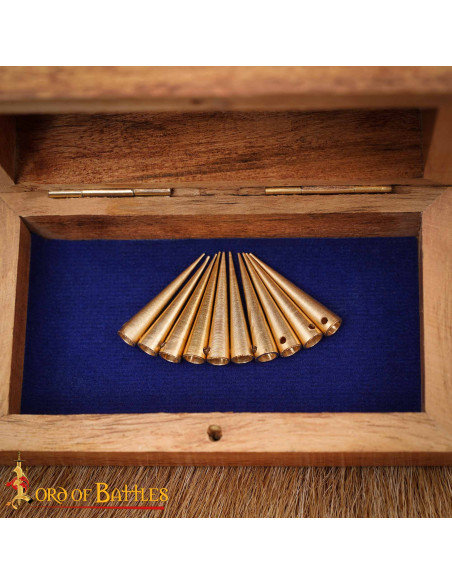 Pack de 10 aglets médiévaux en laiton...