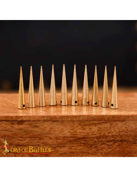 Pack de 10 aglets médiévaux en laiton...
