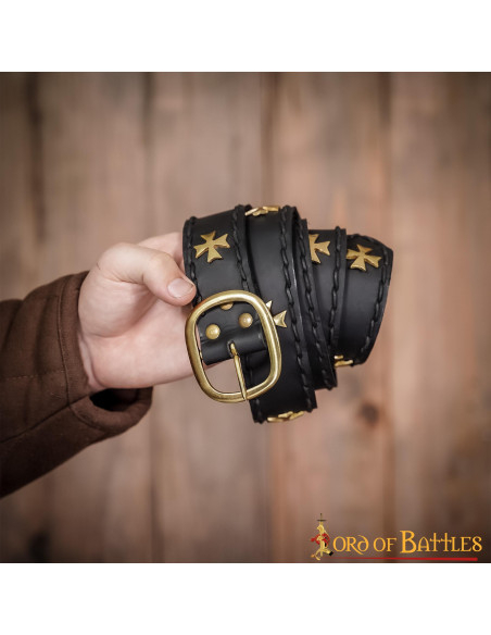 Ceinture médiévale en cuir Croisés,...