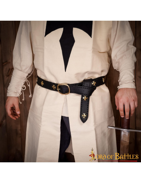 Ceinture médiévale en cuir Croisés,...