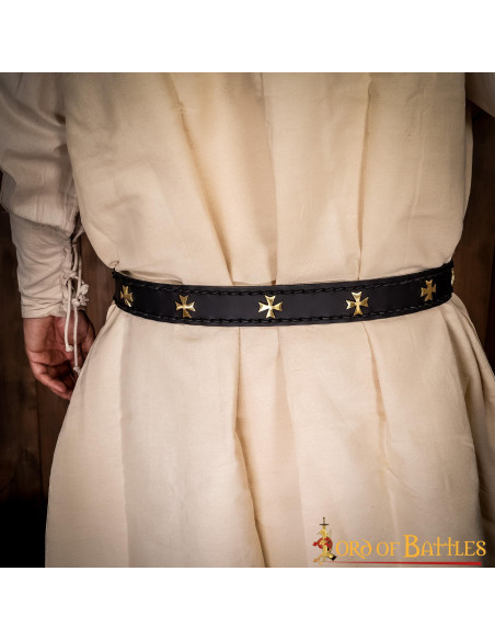 Ceinture médiévale en cuir Croisés,...