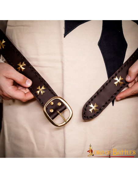 Ceinture médiévale en cuir Croisés,...