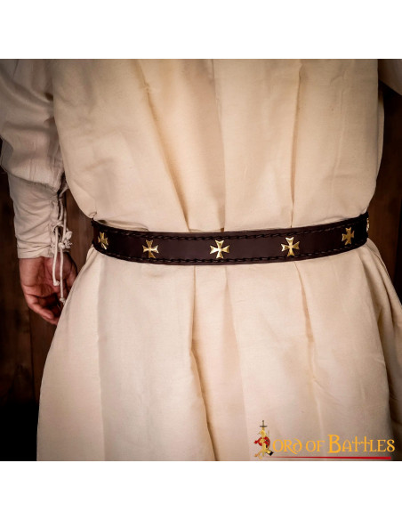 Ceinture médiévale en cuir Croisés,...