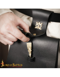 Sac banane Cortesano del Rey en cuir noir 2