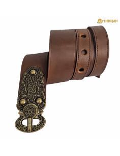 Ceinture médiévale Viking Warrior en cuir, couleur marron 2