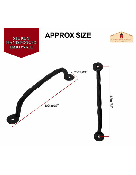 Ensemble de 2 poignées rustiques...