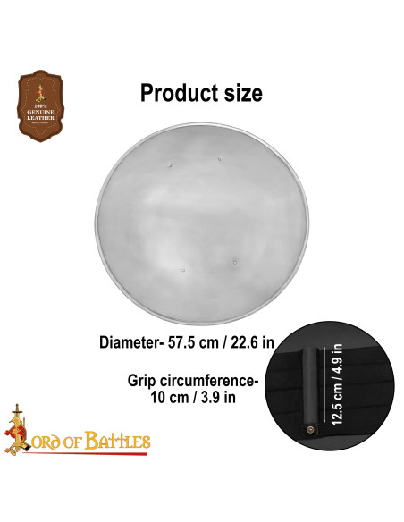 Bouclier médiéval en acier doux de la...