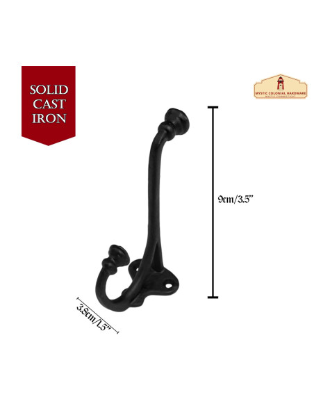 Lot de 2 crochets muraux rustiques en...