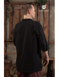 Chemise d'été médiévale Aton, noir 2