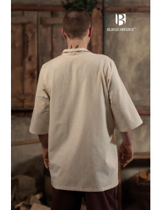 Chemise d'été médiévale Aton, blanc naturel 2