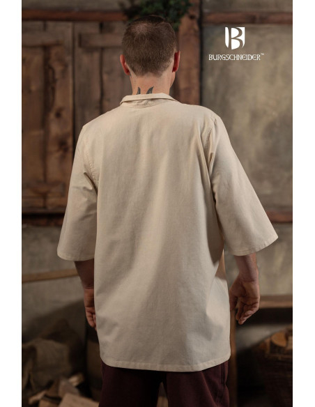 Chemise d'été médiévale Aton, blanc...