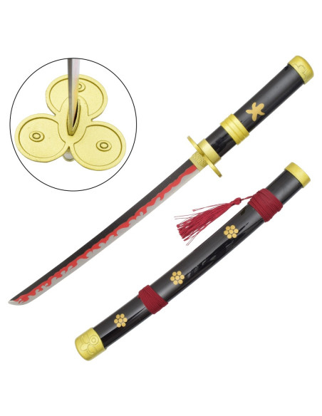 Katana miniature Enma noir de Zoro -...