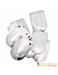 Pack 100 pièces métalliques Armure lamellaire, acier doux
