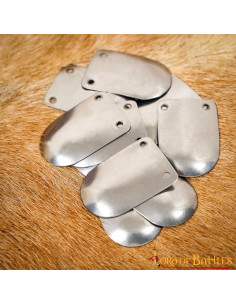Pack 100 pièces métalliques Armure lamellaire, acier doux 2