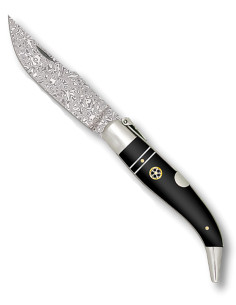 Couteau à cliquet Albainox, modèle Teja Damascus (8,20 cm.)