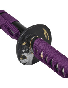 Motif Katana Samurai Damas violet, 8000 couches 2