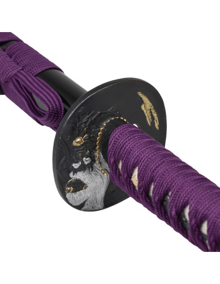 Motif Katana Samurai Damas violet,...