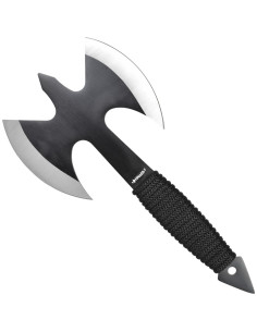 Hache fonctionnelle à double lame avec fourreau (25,5 cm.)