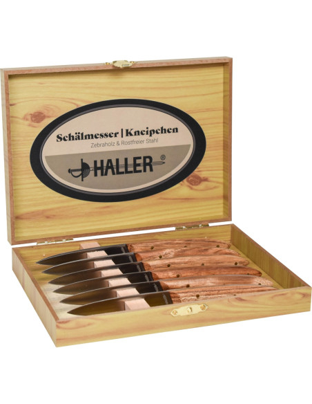 Coffret de 6 couteaux manche en bois...
