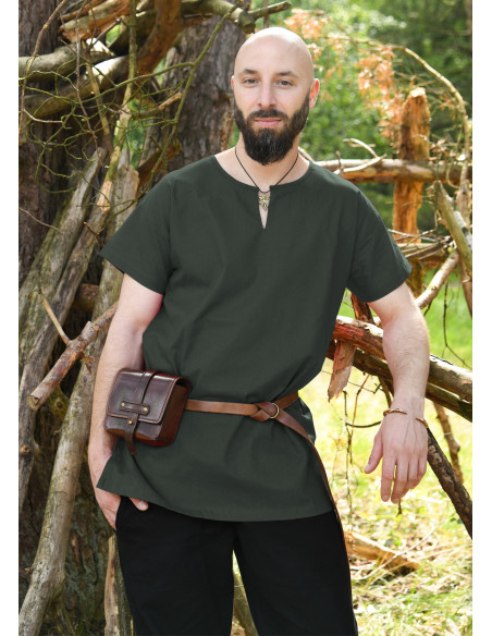 Tunique médiévale à manches courtes,...