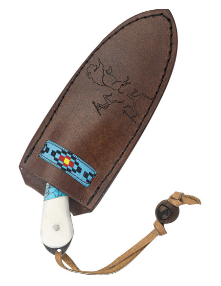 Couteau à écorcher Micarta Blue River