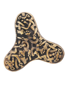 Broche viking avec fibule trèfle en laiton