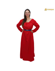 Robe médiévale longue modèle Maiden, rouge