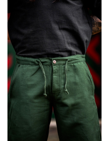 Pantalon médiéval Dirk, couleur verte