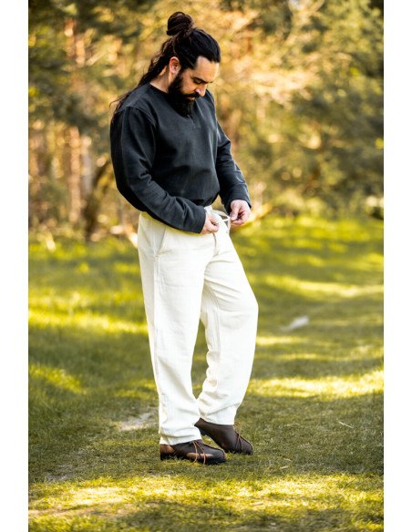 Pantalon médiéval Dirk, couleur blanc...