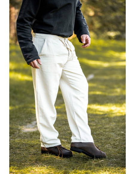 Pantalon médiéval Dirk, couleur blanc...