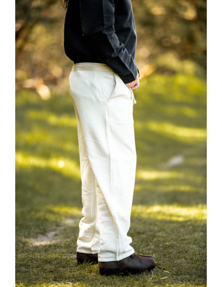Pantalon médiéval Dirk, couleur blanc...