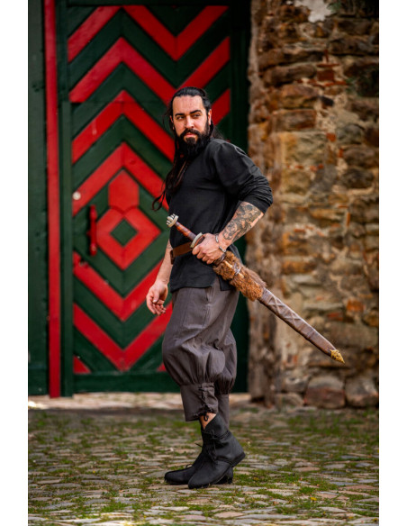 Pantalon viking marron aux genoux