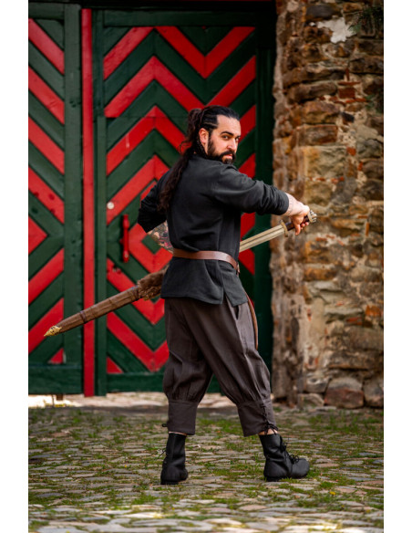 Pantalon viking marron aux genoux